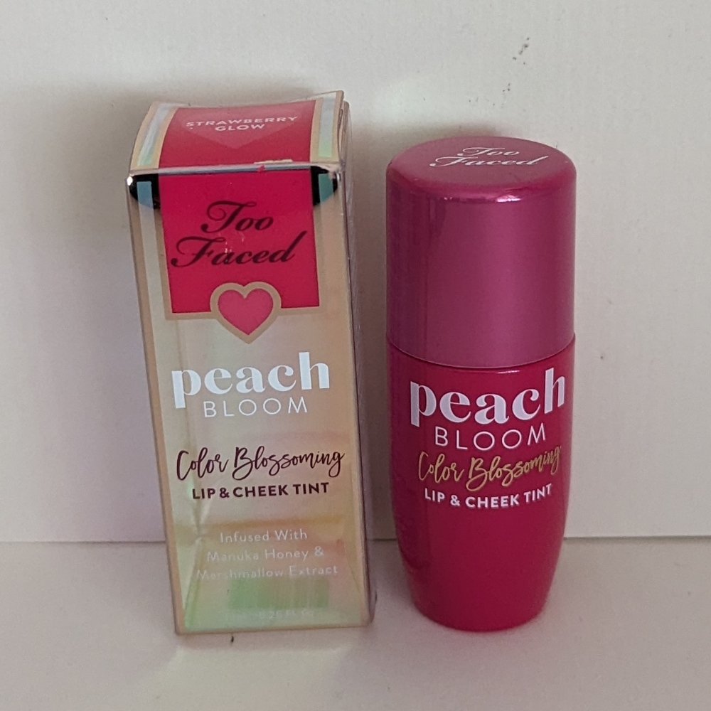 Too Faced Peach Bloom Color Blossoming Lip and Cheek Tint - Strawberry G…